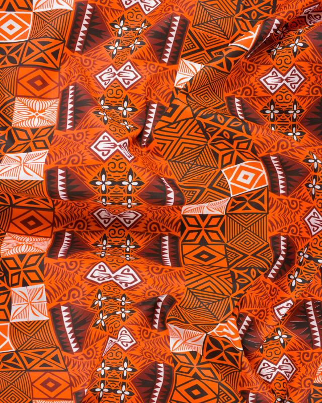 Polynesian fabric FARE Orange - Tissushop